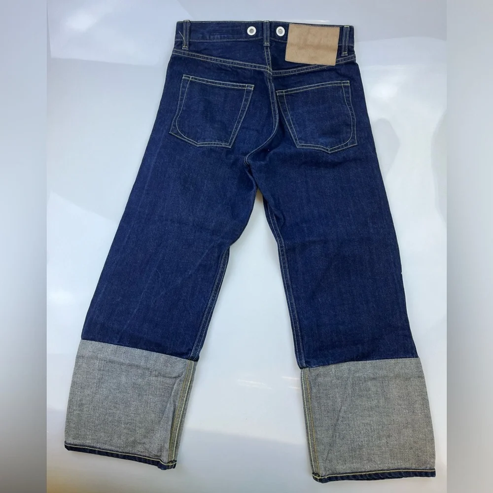 Rag & Bone Trompe L’Oeil Indigo Selvedge Cuff Grommet Jeans N248-6 - Picture 4 of 8